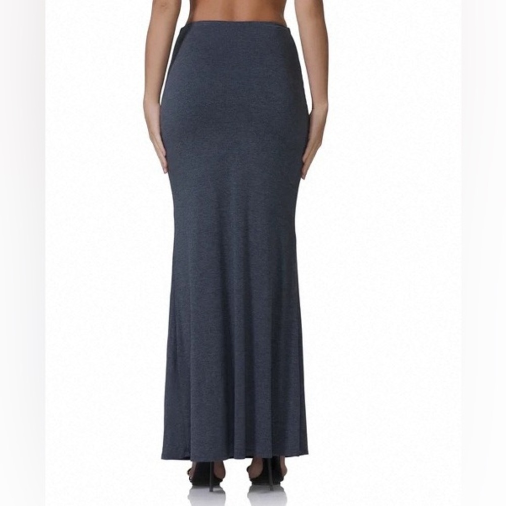 NEW AFRM Long Slate Gray Maxi Skirt - Picture 2 of 9